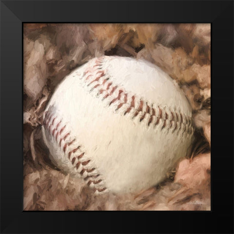 Baseball Season Black Modern Wood Framed Art Print by Deiter, Lori