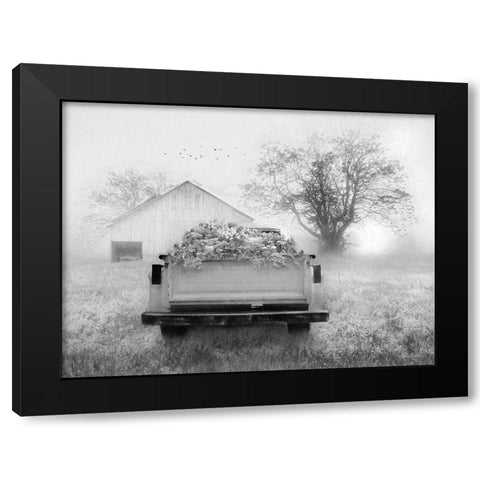 Foggy Morning Sunrise Black Modern Wood Framed Art Print with Double Matting by Deiter, Lori