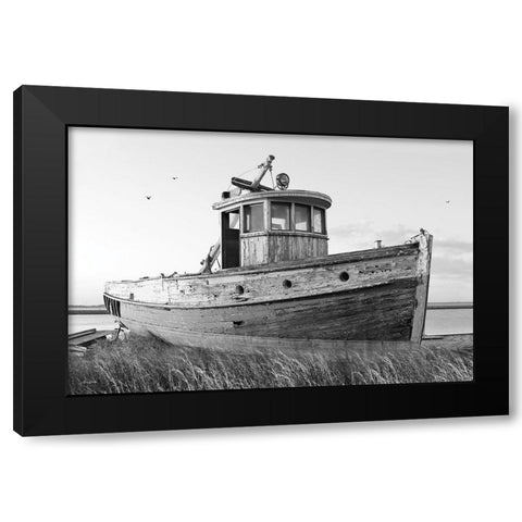 This Old Boat I Black Modern Wood Framed Art Print by Deiter, Lori