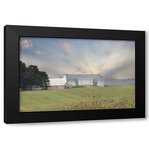 Country Morning Black Modern Wood Framed Art Print with Double Matting by Deiter, Lori