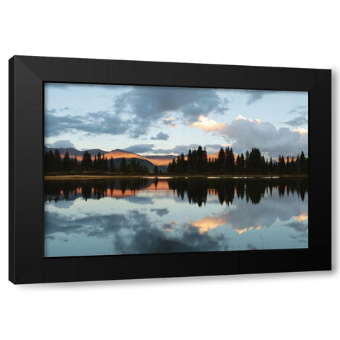 Little Molas Lake Reflections  Black Modern Wood Framed Art Print by Deiter, Lori