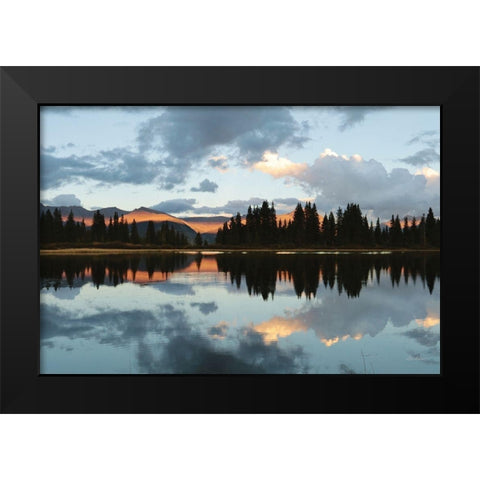 Little Molas Lake Reflections  Black Modern Wood Framed Art Print by Deiter, Lori