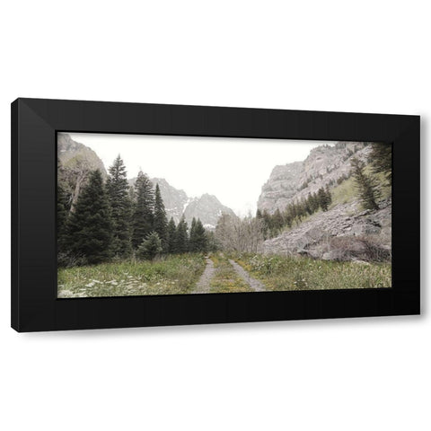 Road to Tetons Black Modern Wood Framed Art Print with Double Matting by Deiter, Lori