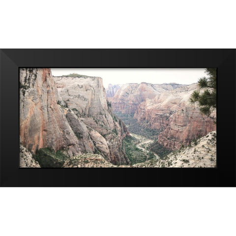 Zion from Above Black Modern Wood Framed Art Print by Deiter, Lori
