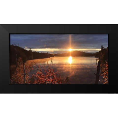 Saranac Lake Sunset Black Modern Wood Framed Art Print by Deiter, Lori