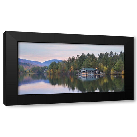 Mirror Lake Sunset Reflections Black Modern Wood Framed Art Print by Deiter, Lori