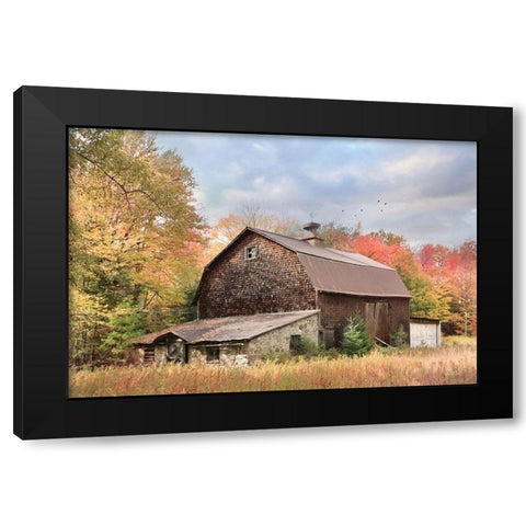 Autumn Dance Black Modern Wood Framed Art Print with Double Matting by Deiter, Lori