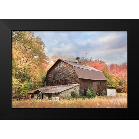 Autumn Dance Black Modern Wood Framed Art Print by Deiter, Lori