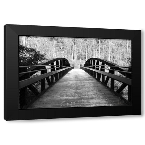 Wiconisco Creek Bridge Black Modern Wood Framed Art Print by Deiter, Lori