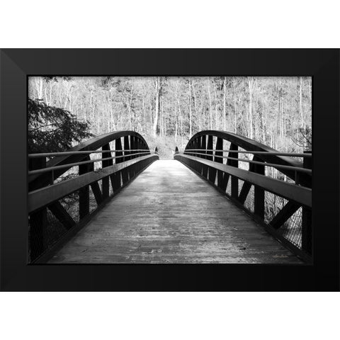 Wiconisco Creek Bridge Black Modern Wood Framed Art Print by Deiter, Lori