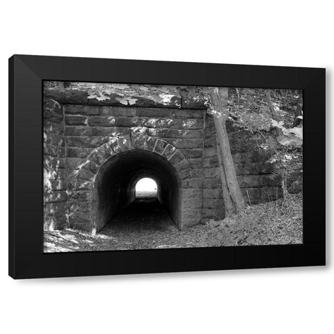 Juniata Tunnel Black Modern Wood Framed Art Print with Double Matting by Deiter, Lori