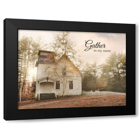 Gather in My Name Black Modern Wood Framed Art Print with Double Matting by Deiter, Lori
