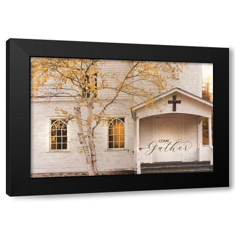 Come Gather Black Modern Wood Framed Art Print with Double Matting by Deiter, Lori