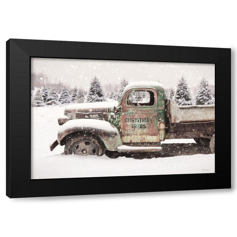 Christmas Tree Delivery Black Modern Wood Framed Art Print with Double Matting by Deiter, Lori