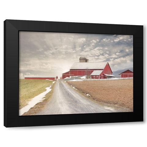 Belleville Farm Black Modern Wood Framed Art Print with Double Matting by Deiter, Lori