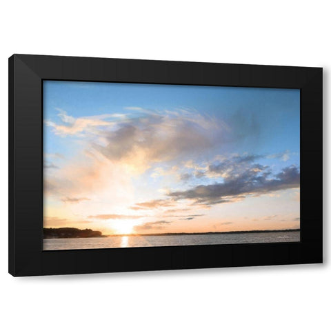 Bayside Sunset I Black Modern Wood Framed Art Print by Deiter, Lori