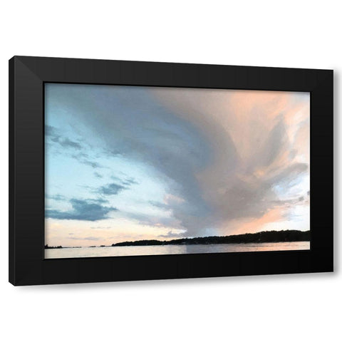 Pastel Reflections Black Modern Wood Framed Art Print with Double Matting by Deiter, Lori