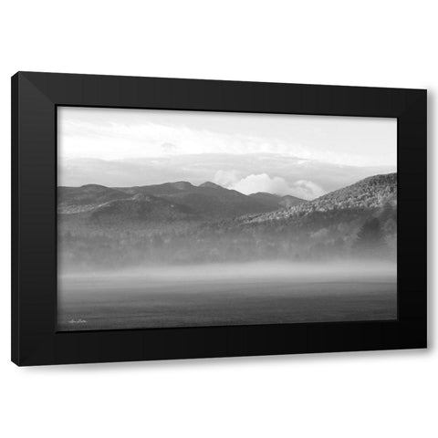 Foggy Morning Mountains Black Modern Wood Framed Art Print with Double Matting by Deiter, Lori