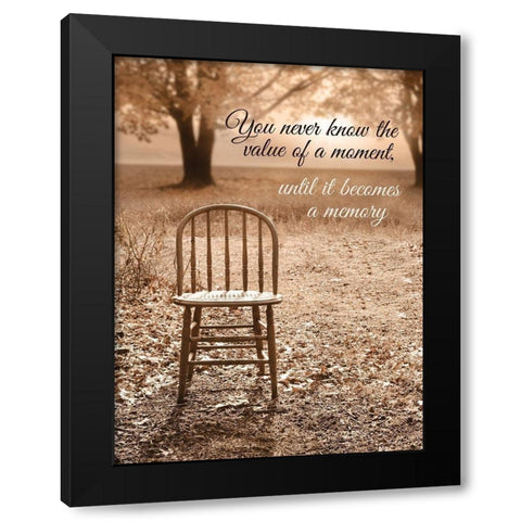 Value of a Moment Black Modern Wood Framed Art Print with Double Matting by Deiter, Lori