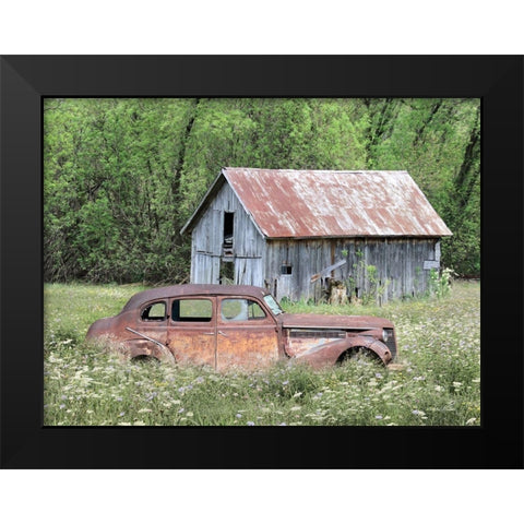 Old and Rustic Black Modern Wood Framed Art Print by Deiter, Lori