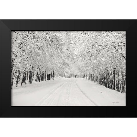 Snowbound Black Modern Wood Framed Art Print by Deiter, Lori