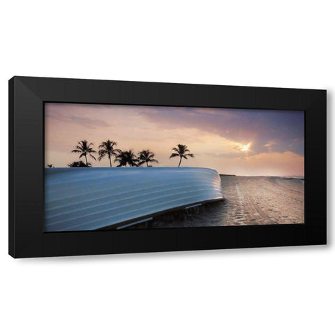 Beach Please Black Modern Wood Framed Art Print with Double Matting by Deiter, Lori