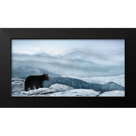 Cascade Mountain Bear Black Modern Wood Framed Art Print by Deiter, Lori