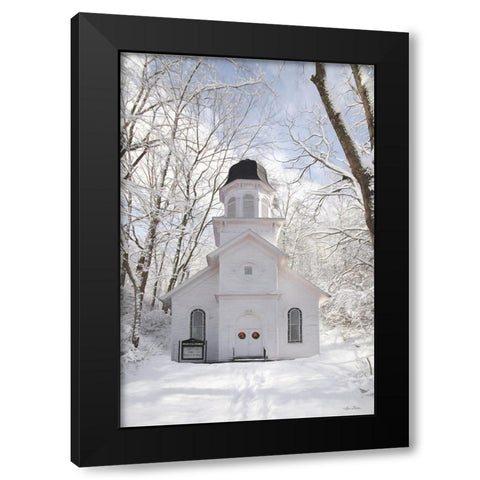 Church in the Woods Black Modern Wood Framed Art Print with Double Matting by Deiter, Lori