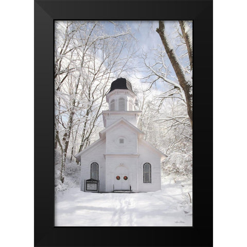 Church in the Woods Black Modern Wood Framed Art Print by Deiter, Lori