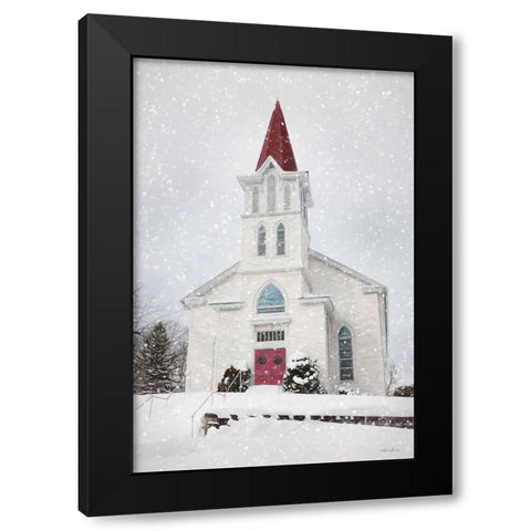 St. Johns Church in Winter Black Modern Wood Framed Art Print with Double Matting by Deiter, Lori