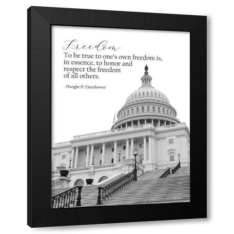 Freedom Black Modern Wood Framed Art Print by Deiter, Lori