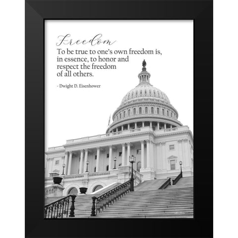 Freedom Black Modern Wood Framed Art Print by Deiter, Lori