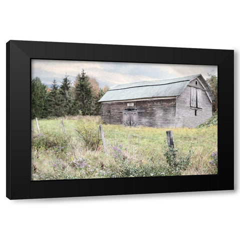 Rustic Country Barn Black Modern Wood Framed Art Print with Double Matting by Deiter, Lori
