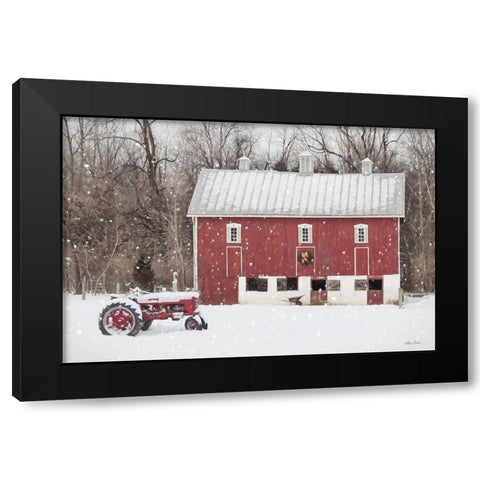 Lickdale Farm in Winter Black Modern Wood Framed Art Print with Double Matting by Deiter, Lori