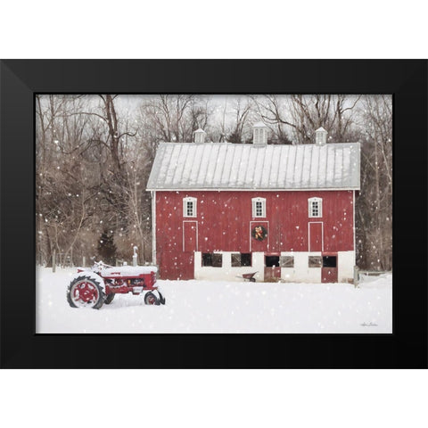 Lickdale Farm in Winter Black Modern Wood Framed Art Print by Deiter, Lori