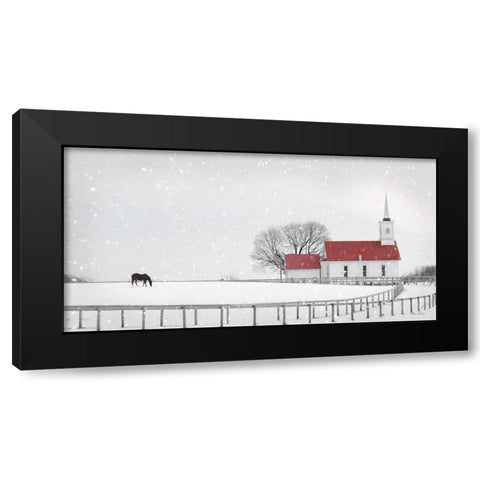 The Old Meetinghouse Black Modern Wood Framed Art Print with Double Matting by Deiter, Lori