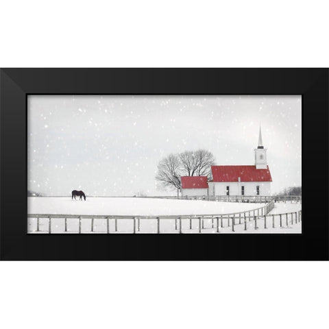 The Old Meetinghouse Black Modern Wood Framed Art Print by Deiter, Lori