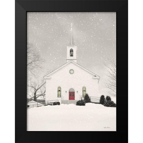 Hilltop Church Black Modern Wood Framed Art Print by Deiter, Lori
