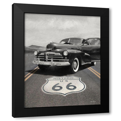 Historic Route 66 Black Modern Wood Framed Art Print by Deiter, Lori