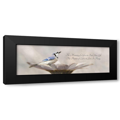 Meaning of Life Black Modern Wood Framed Art Print by Deiter, Lori