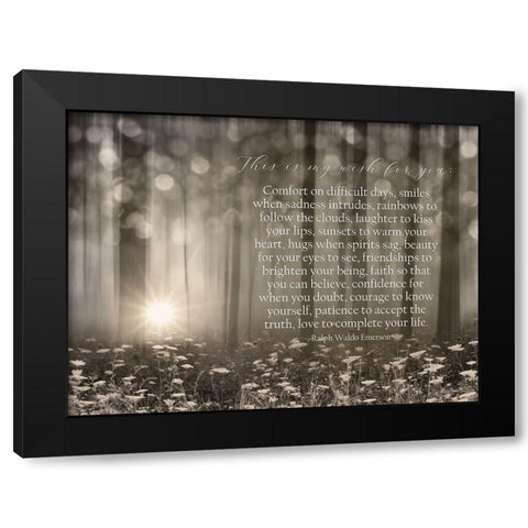 My Wish for You - Trees Black Modern Wood Framed Art Print with Double Matting by Deiter, Lori