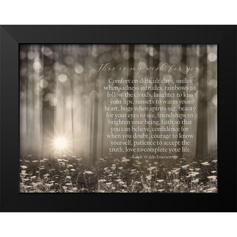 My Wish for You - Trees Black Modern Wood Framed Art Print by Deiter, Lori