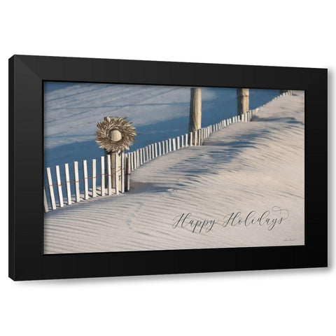 Snowy Sand Beach Black Modern Wood Framed Art Print with Double Matting by Deiter, Lori
