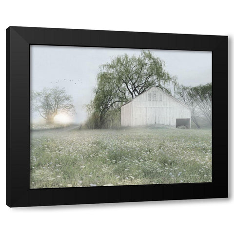 Green Country Morning Black Modern Wood Framed Art Print by Deiter, Lori