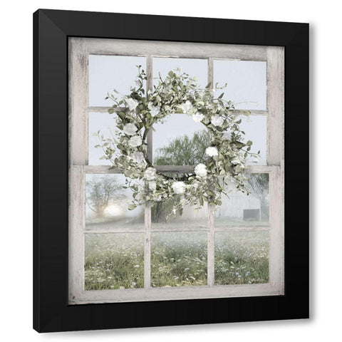 Spring Farm View Black Modern Wood Framed Art Print by Deiter, Lori
