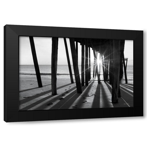 Sunrise at the Pier I Black Modern Wood Framed Art Print by Deiter, Lori