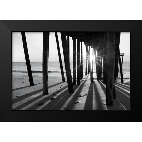Sunrise at the Pier I Black Modern Wood Framed Art Print by Deiter, Lori
