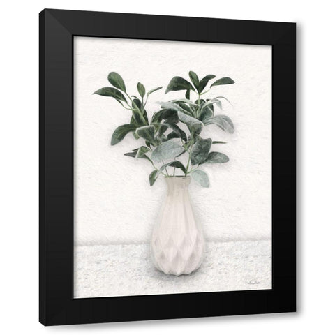 White Dreams Black Modern Wood Framed Art Print by Deiter, Lori