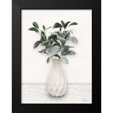 White Dreams Black Modern Wood Framed Art Print by Deiter, Lori