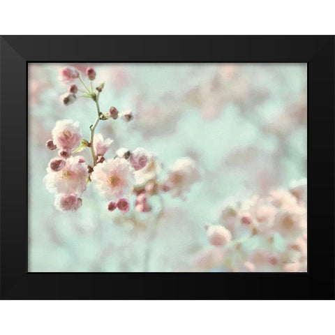 Pastel Weeping Cherry Blossom I Black Modern Wood Framed Art Print by Deiter, Lori